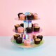 image 2 of Iridescent Foil 3 Tier Cupcake Stand