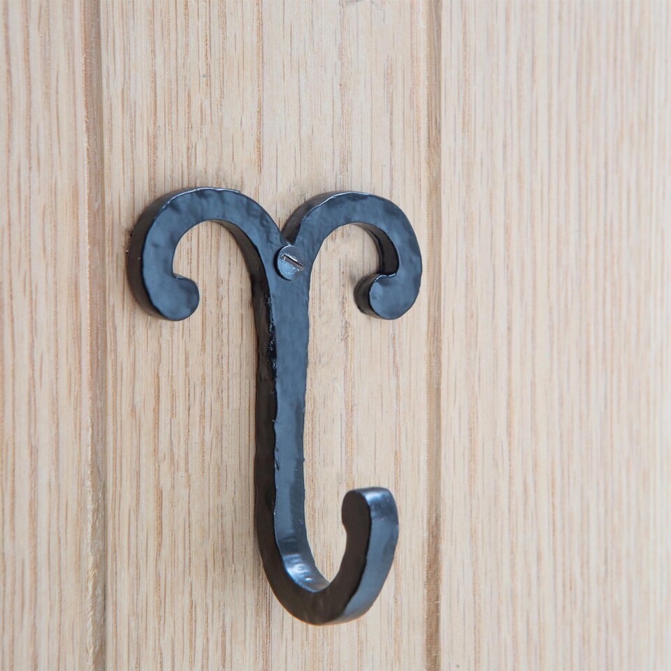 image 1 of Hammer & Tongs Wire Coat Hook - W70mm x H90mm - Black | Black | Black | One Size