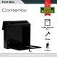 image 3 of Burg-Wachter Aire Wall Mounted Galvanised Steel Lockable Weatherproof Post Box - 37x37x11cm Black