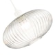 image 3 of Modern Designer Clear Transparent Line Ribbed Glass Oval Pendant Lamp Shade | Clear | Transparent | 1