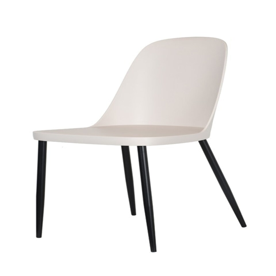 image 1 of Aspen Tapered Legs Rectangular Dining Table and 4 Duo Plastic Seat Chairs with Metal Legs - Grey Oak/Black/Calico - Flat Packed Grey