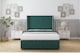 image 1 of Sloomy Rutherford Emerald Plush Divan Bed With Mattress No Drawers With 54" Wingback Headboard & 12" Matching Footboard 3' Single | Green | Emerald | Single | 1