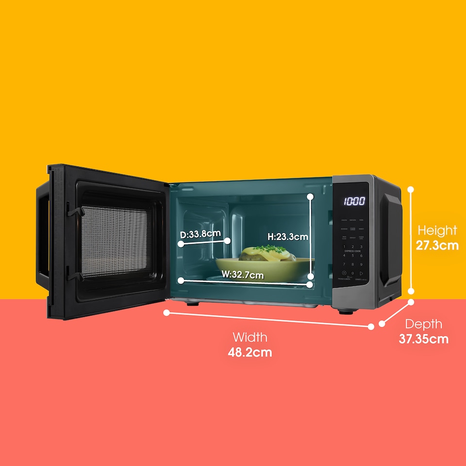 image 1 of Abode AMT2304B Black Microwave Touch Control 900W 23L Digital 11 Power Levels