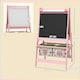 image 5 of AIYAPLAY Kids Easel with Paper Roll, 3 in 1 Art Easel Blackboard, Whiteboard | Pink | Pink