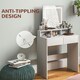 image 7 of HOMCOM Dressing Table with Mirror, LED Lights, Drawers, for Bedroom, White