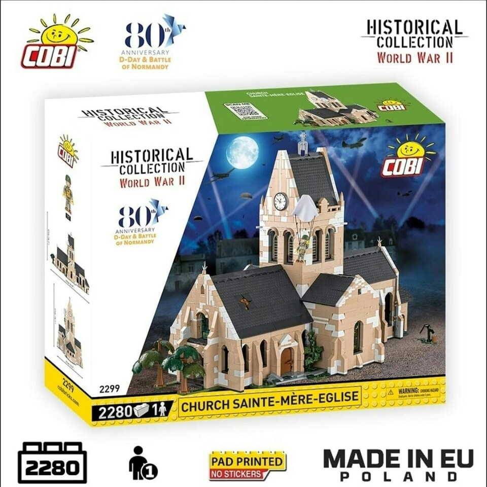 image 1 of Church Sainte-Mere-Eglise brick model - COBI 2299 - 2280 bricks