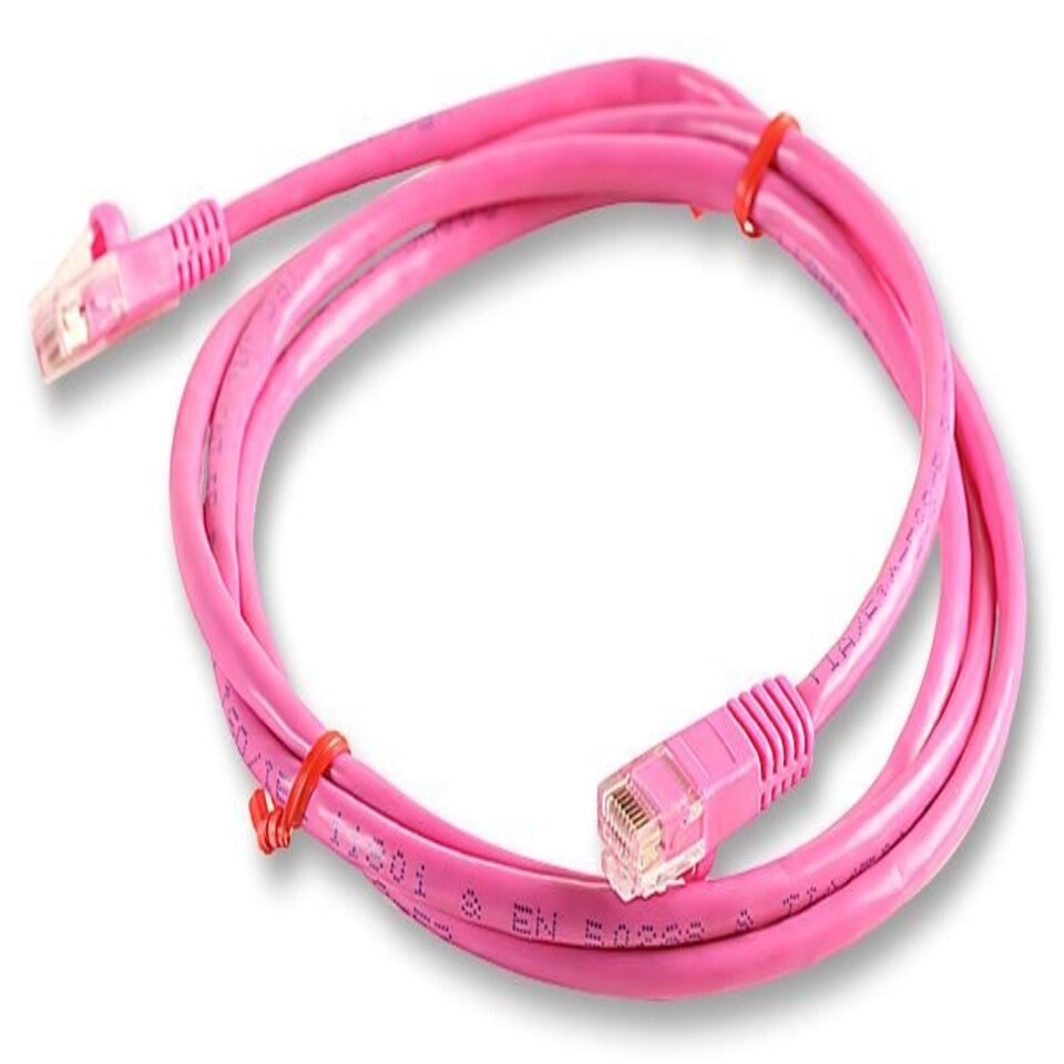 PRO SIGNAL - RJ45 Male to Male Cat5e UTP Ethernet Patch Lead, 0.2m Pink