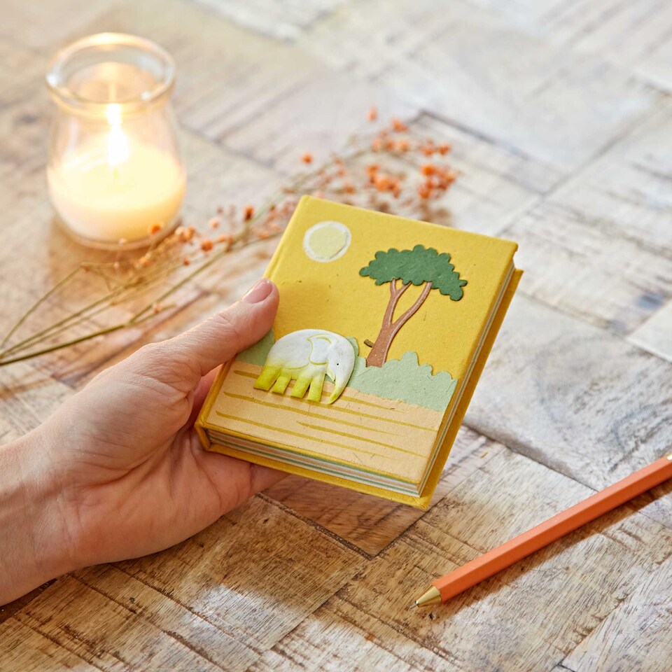 Medium Colourful Elephant Dung Notebook