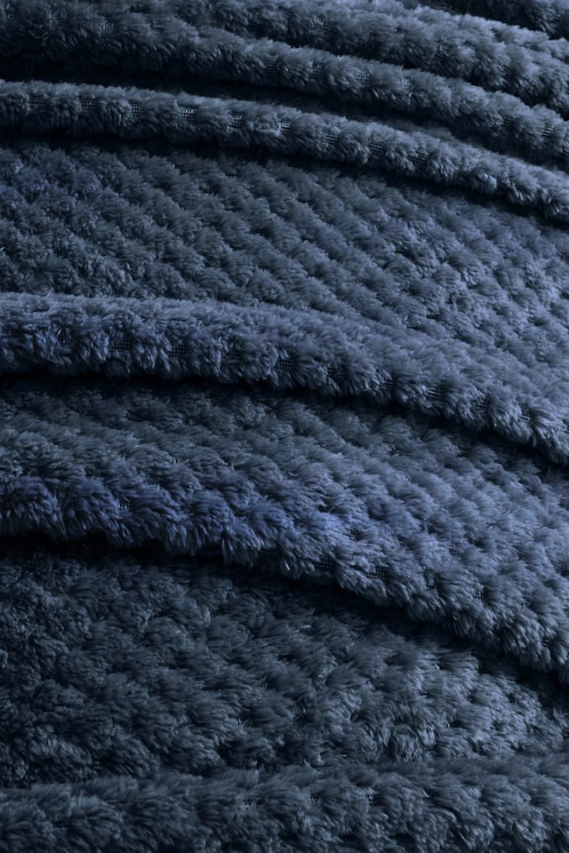 image 1 of OHS Soft Faux Fur Waffle Throw Blanket