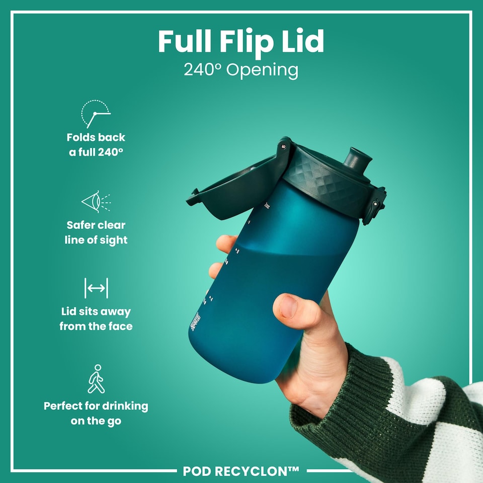image 1 of Leak Proof Kids Water Bottle, BPA Free, 350ml (12oz) | Blue | Aqua | One Size