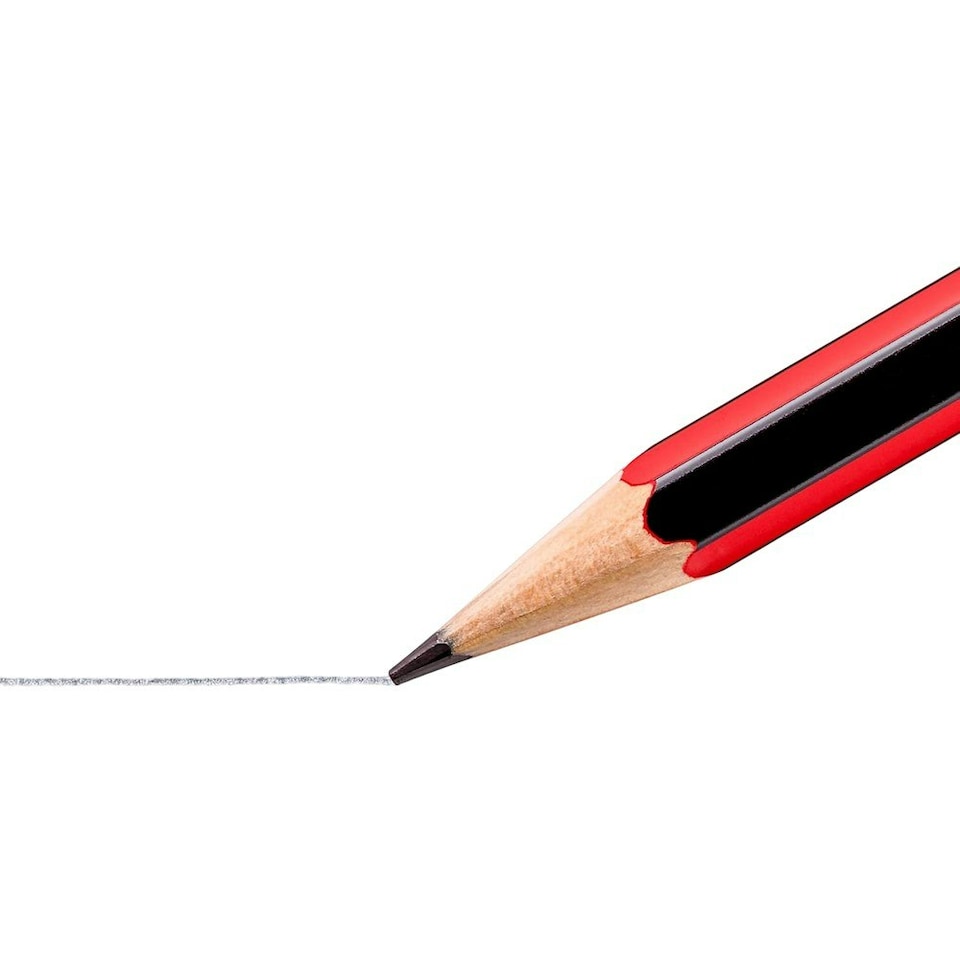 image 1 of Staedtler Tradition Pencil With Eraser (Pack of 12) - Red/Black - One Size