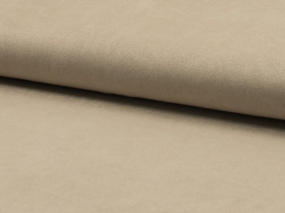 Beige Faux Suede Stretch Knit Fabric for Dressmaking, 140cm / 55" Wide - per metre