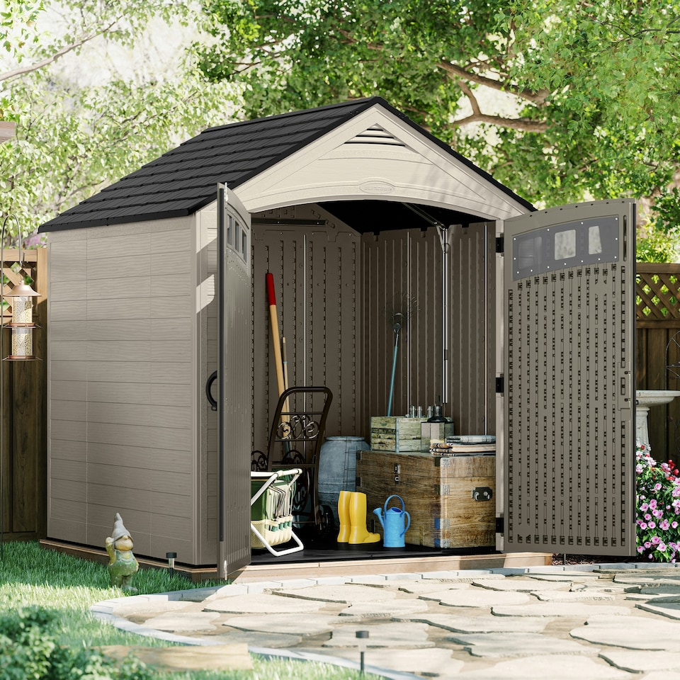 image 1 of Suncast Vista Shed 7x7 Cream