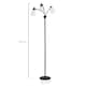 image 5 of HOMCOM Arc Tree Floor Lamp with 3 Adjustable Rotating Lights, Industrial Standing Lamp with Steel Frame for Bedroom Living Room, 155cm, Black