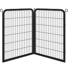 Yaheetech 2-Panel Metal Dog Playpen, 65 × 80 cm Black