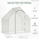 image 3 of Outsunny Walk-In Portable Greenhouse Mini Grown House Steel Frame Window White
