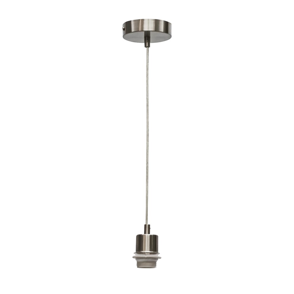 image 1 of Carss - Satin Nickel Ceiling Pendant Flex Suspension Kit for Shades | Chrome | Satin nickel plate | Small | 1