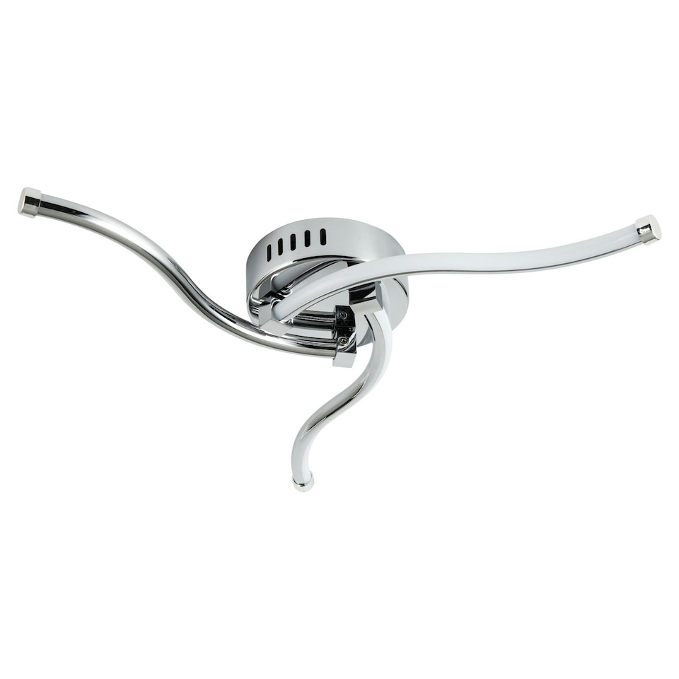 image 1 of First Choice Lighting Ara Chrome LED Flush Ceiling Light Chrome