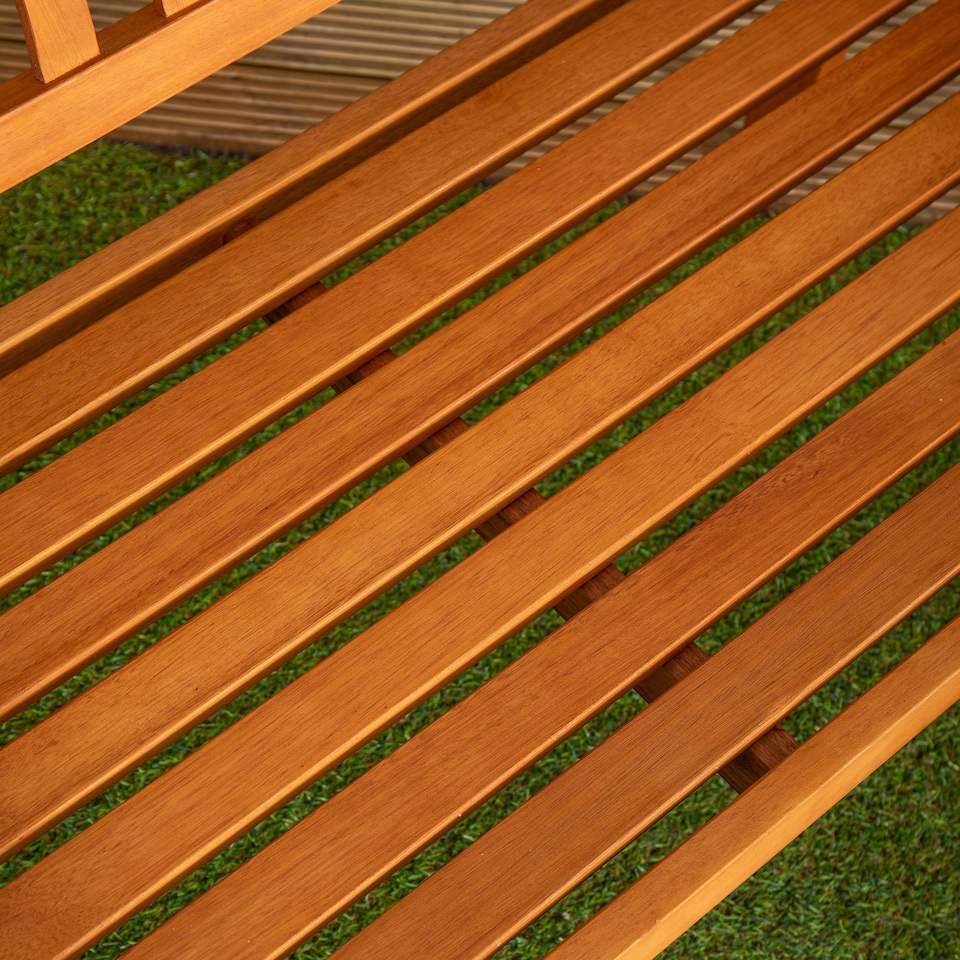 image 1 of Kapalua 2 Seater Outdoor Wooden Garden Bench | Brown | Brown