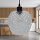 image 3 of Baine - Clear Textured Glass with Black Pendant Fitting | Clear | Clear | 1