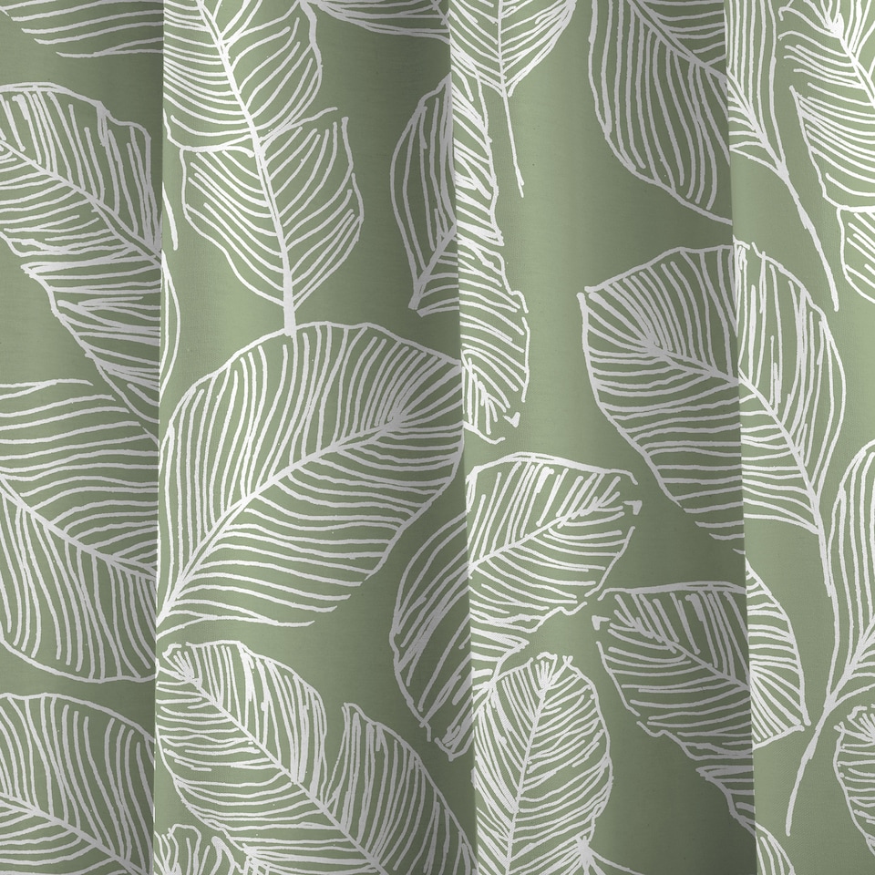 image 1 of Fusion Matteo Eyelet Curtains Green