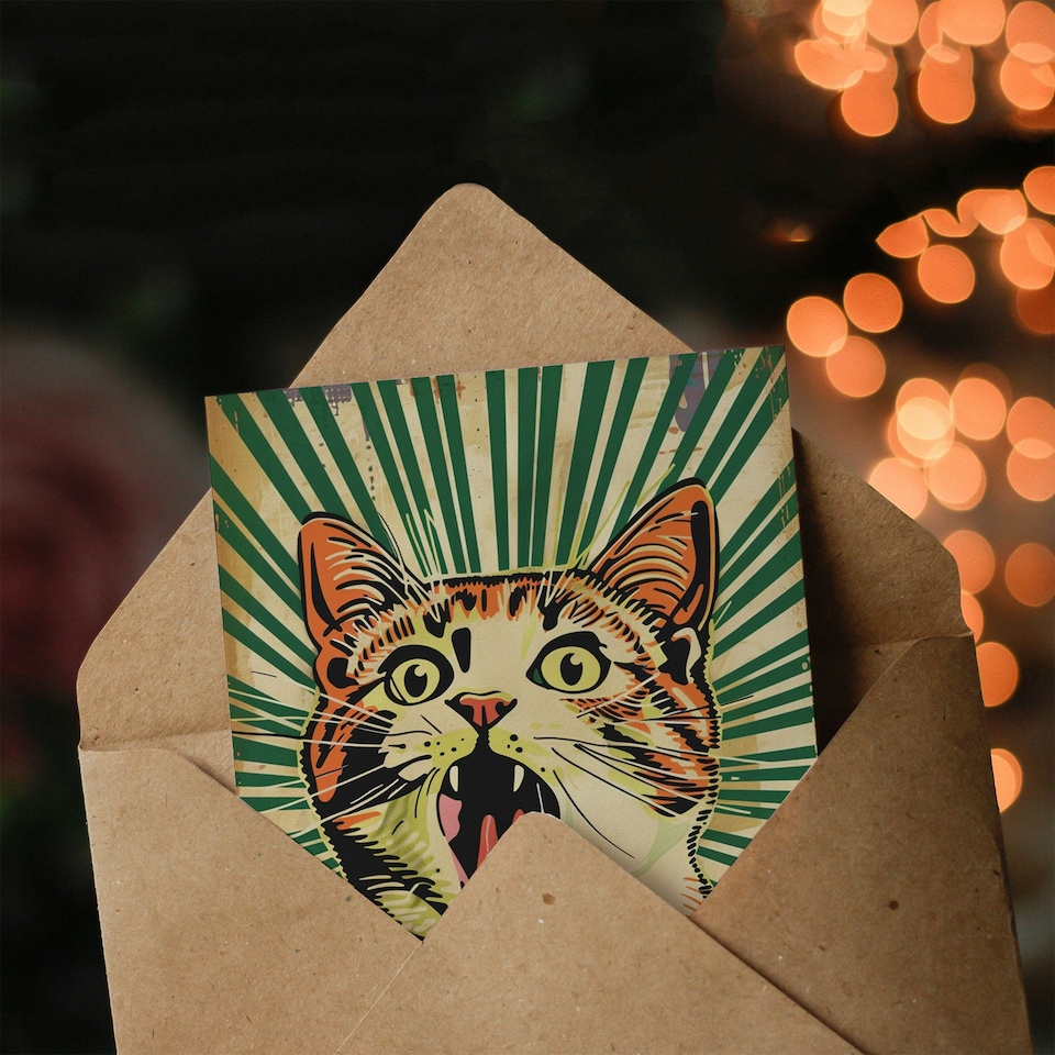 image 1 of 50 Omg 50th Cat Lover Comic Book Woman Her Funny Birthday Card