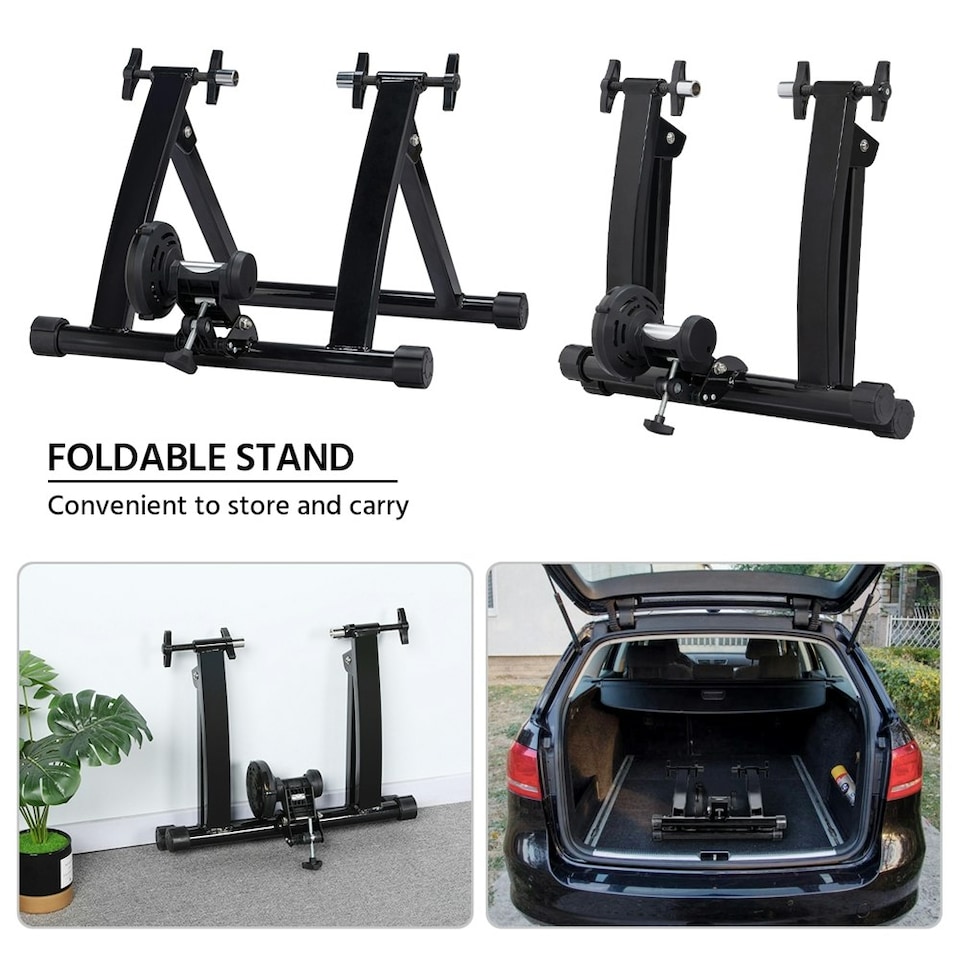 image 1 of Yaheetech Magnetic Resistance Bicycle Turbo Trainer