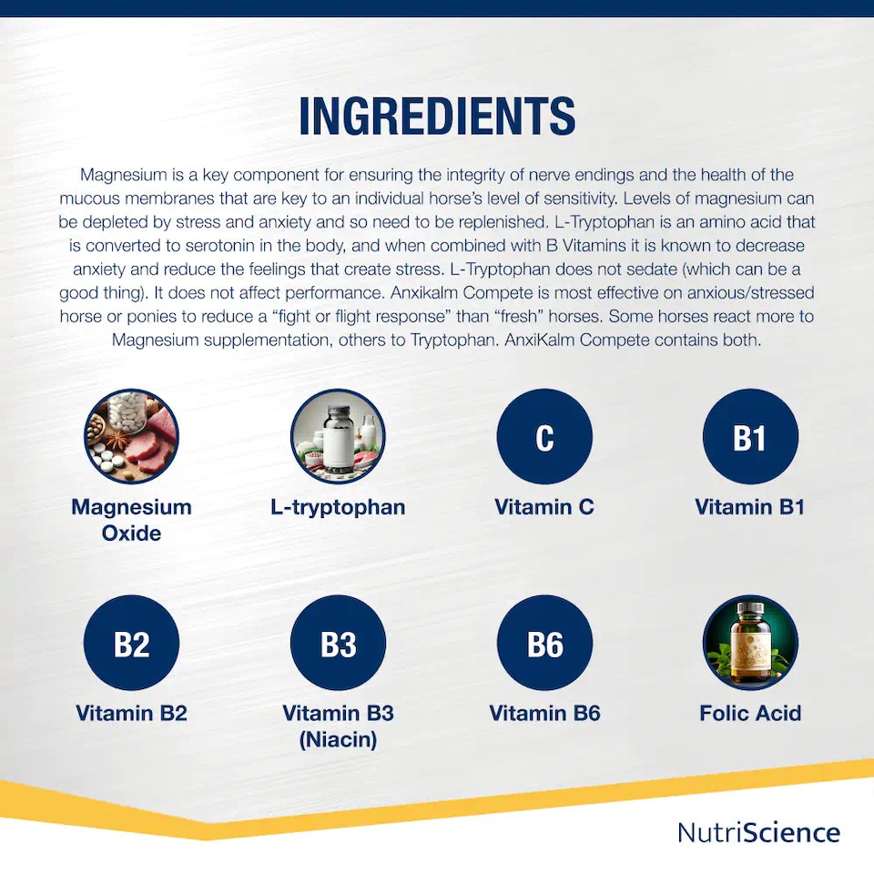 image 1 of NutriScience Horse Calming Supplement Powder Competition Safe Anxiety Stress Relief Equine 3kg