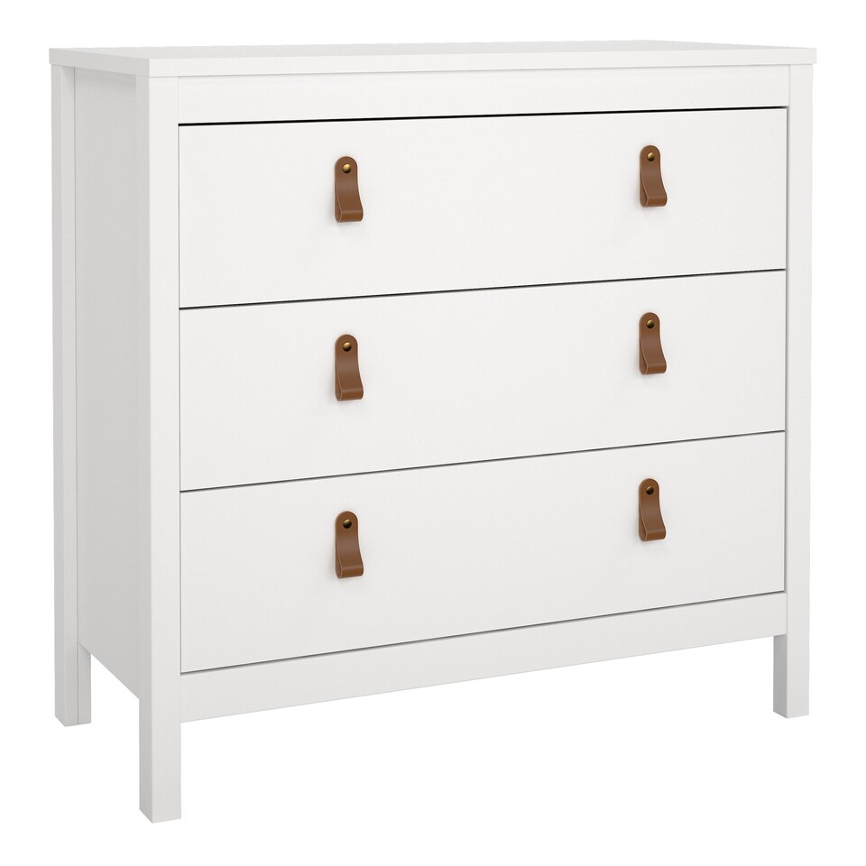 image 1 of Barcelona Chest 3 Drawers in White
