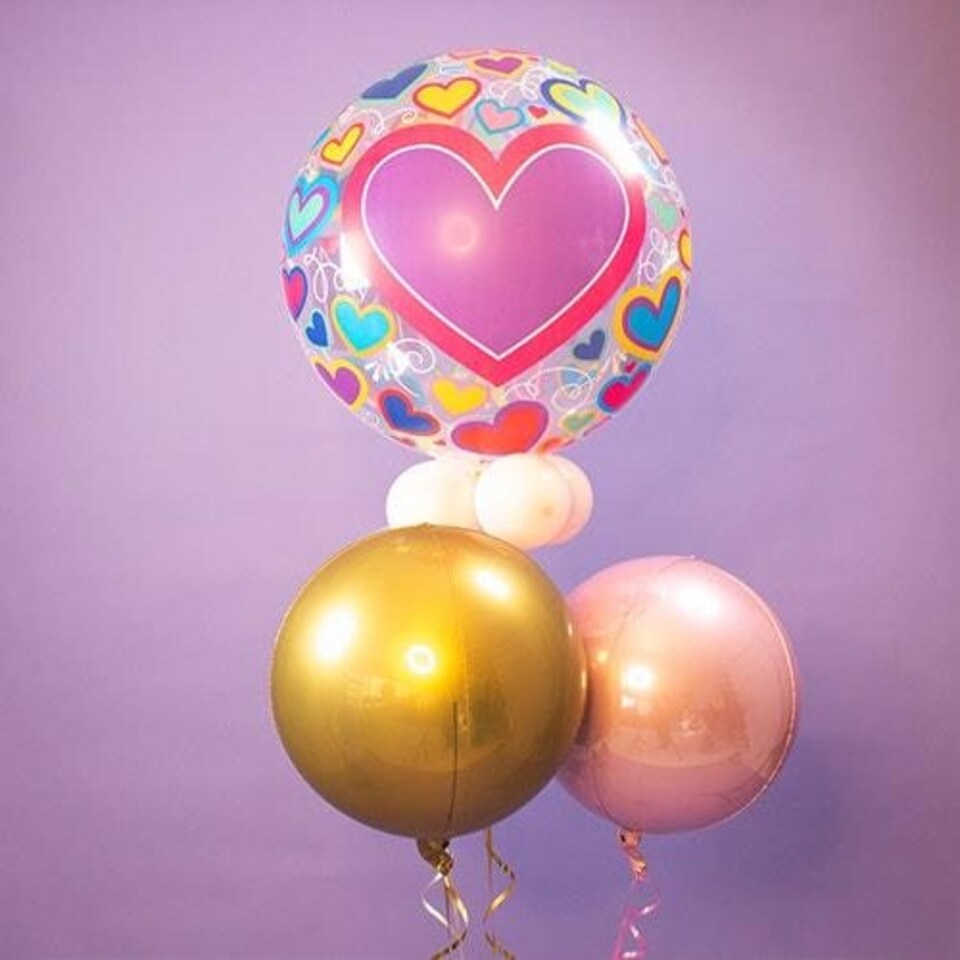 image 1 of Happy Mom Day Colourful Bubble Balloon Mother's Day Bouquet - Inflated Balloon In A Box
