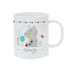Personalised Tiny Tatty Teddy Cuddle Bug Plastic Mug White