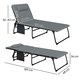image 7 of Outsunny Folding Sun Loungers Set of 2, Reclining Sun Bed, Black 