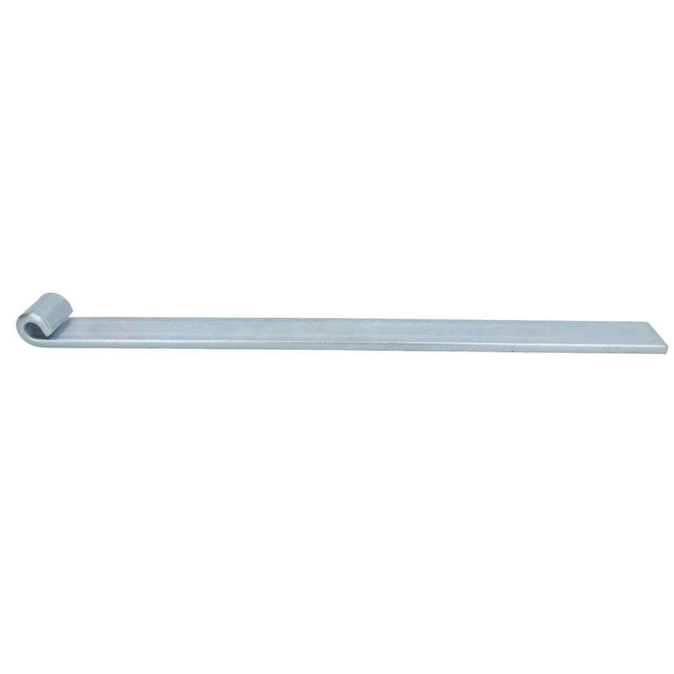 image 1 of HD Strap Tailgate Straight Hinge for 12.5mm Pins 460mm Long Zinc Plated 3pc | Silver