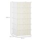 image 3 of HOMCOM 6 Tier Shoe Rack Plastic Storage Cabinet Modular Shoe Tower White White