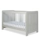 image 1 of Pembrey Cot Bed & Premium Sprung Mattress - Convertible Baby Bed, Adjustable Mattress Base, Suitable from Birth to 4 Years (Ash Grey)