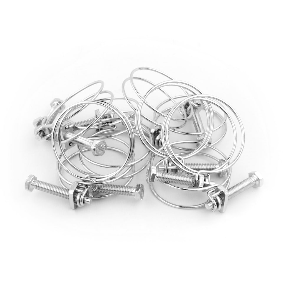 image 1 of KCT Universal 36-40mm Double Wire Clips for Hose Pipe - 10 Pack