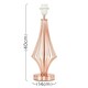 image 3 of ValueLights Modern Polished Copper Metal Wire Geometric Diamond Design Table Lamp Base