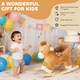 image 7 of AIYAPLAY Baby Rocking Horse, Plush Ride on Cow Seat for Toddlers 1-3 Years with Song, Safety Belt, Wood Base, Animal Rocker for Children, Brown