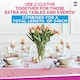 image 4 of SOL 2pk Long Pink Table Cloth Party 274x137cm Plastic Cover Disposable Pink