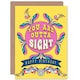 image 1 of 70s Outta Sight Colourful Retro Birthday Hippy Love  Greeting Card