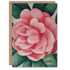 Winter Rose Camellia Flower Watercolour Him Her Birthday Card