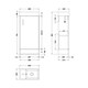 image 5 of Cloakroom Floor Standing 1 Door Vanity Unit with Basin, 400mm - Gloss White White