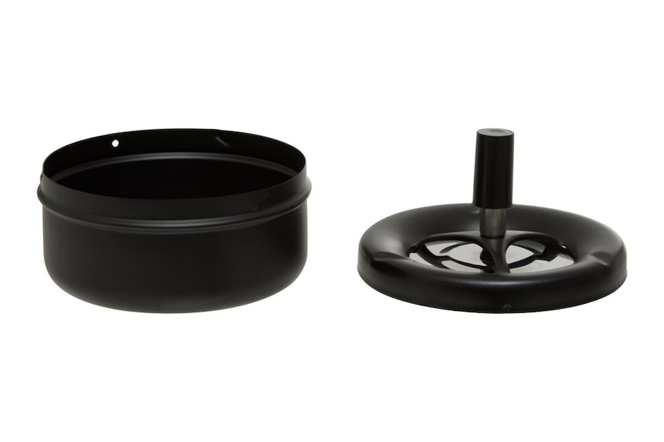 image 1 of Large Black Spinning Ashtray