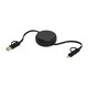 image 1 of Alasia Aluminium 5 in 1 Retractable Connector Cable - Solid Black - One Size