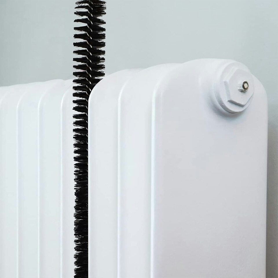 image 1 of SPARES2GO Long Reach Cleaning Brush Radiator Washing Machine Tumble Dryer Lint Dust Tool