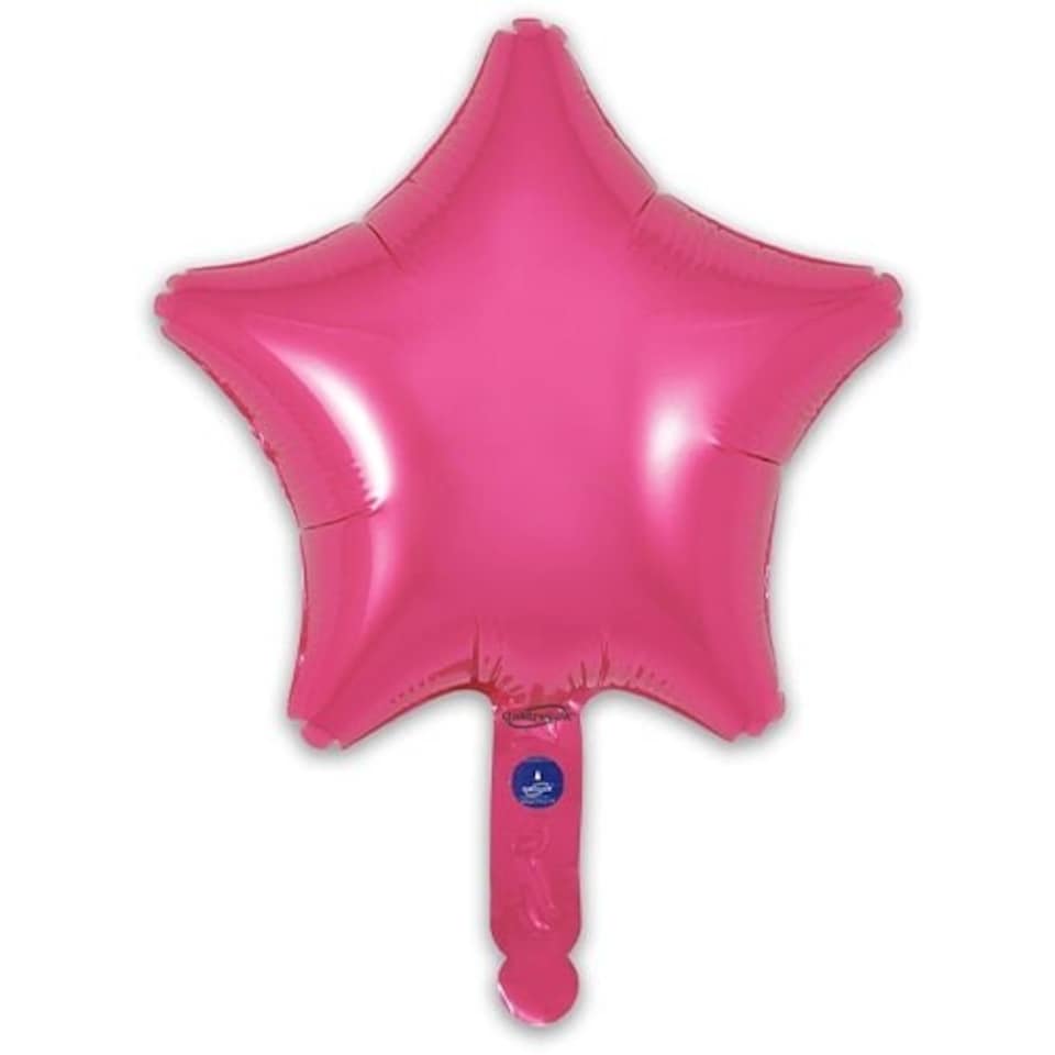 Hot Pink Star Air Fill Foil Balloon 23cm / 9 in - Pack of 5