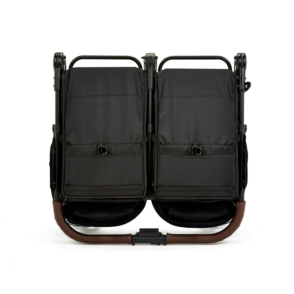image 1 of Venus Double Stroller – Suitable from Birth to 15kgs (Approx. 3 Years), Compact, Lightweight, Foldable Twin Pushchair, Includes Rain Cover (Black)