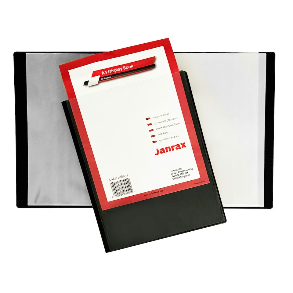 image 1 of Pack of 12 A4 Presentation Display Books 40 Pockets (80 Views) by Janrax
