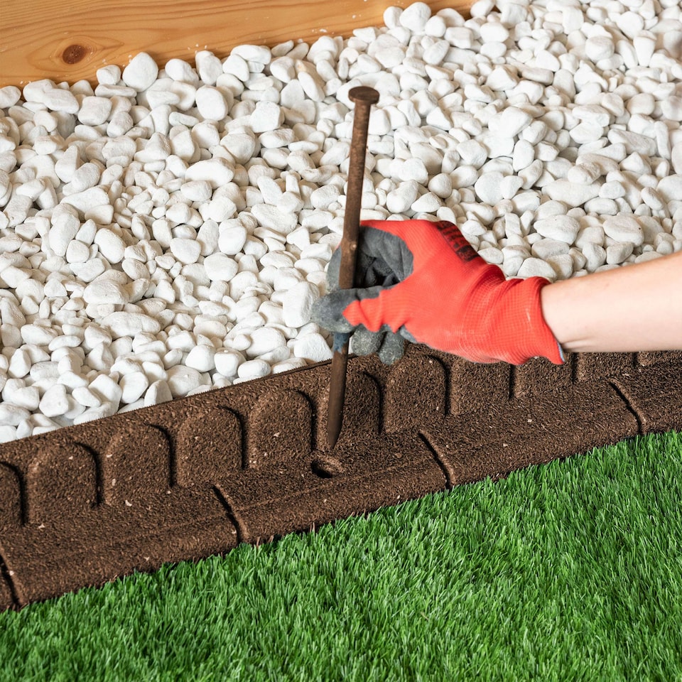 image 1 of Mower Edge Garden Border Edging Lawnmower Friendly 1.2m - Brown - Pack of 1