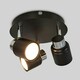 image 2 of ValueLights Benton Black IP44 Round Bathroom Ceiling Light Black